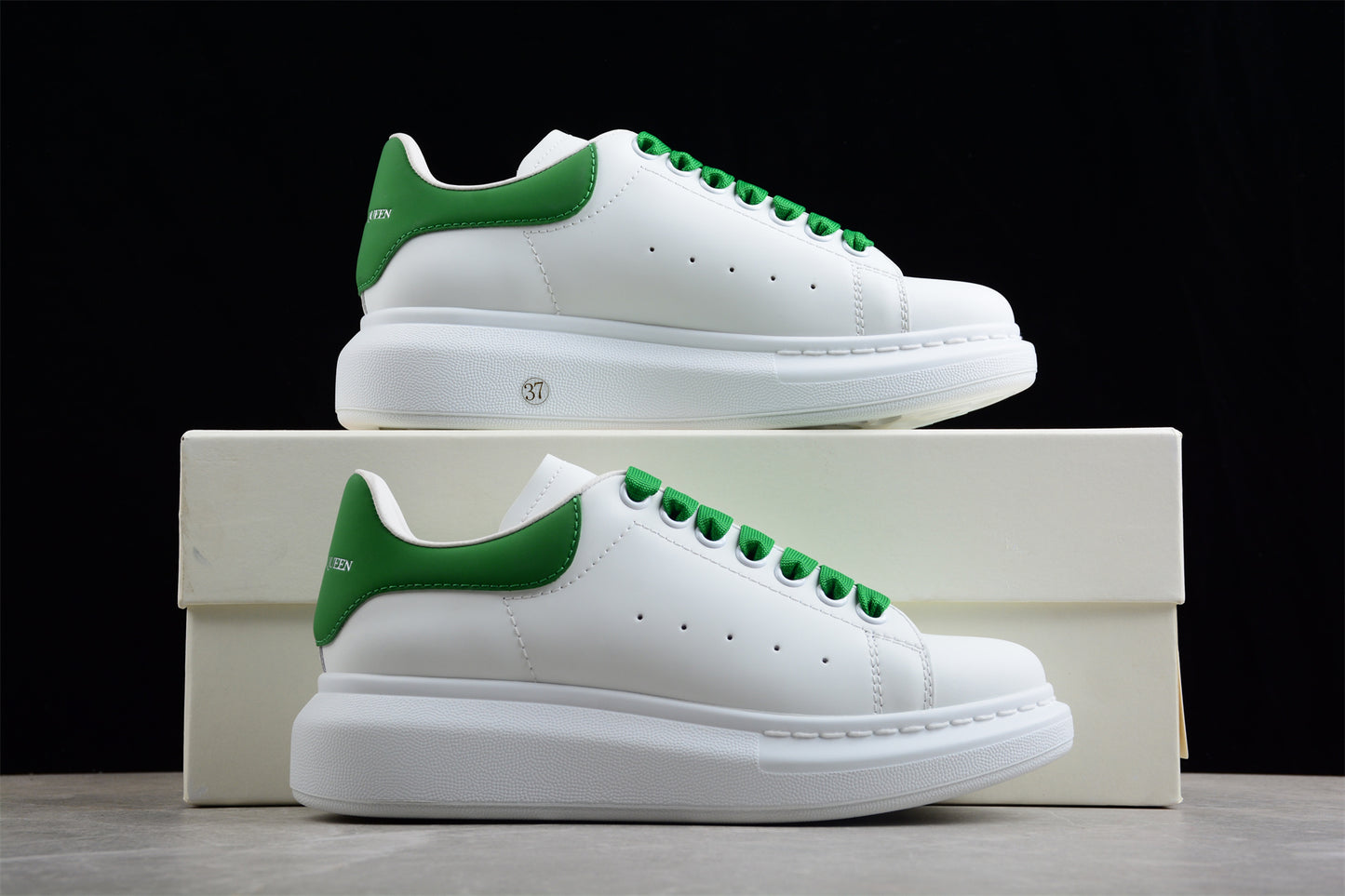 Alexander McQueen green laces