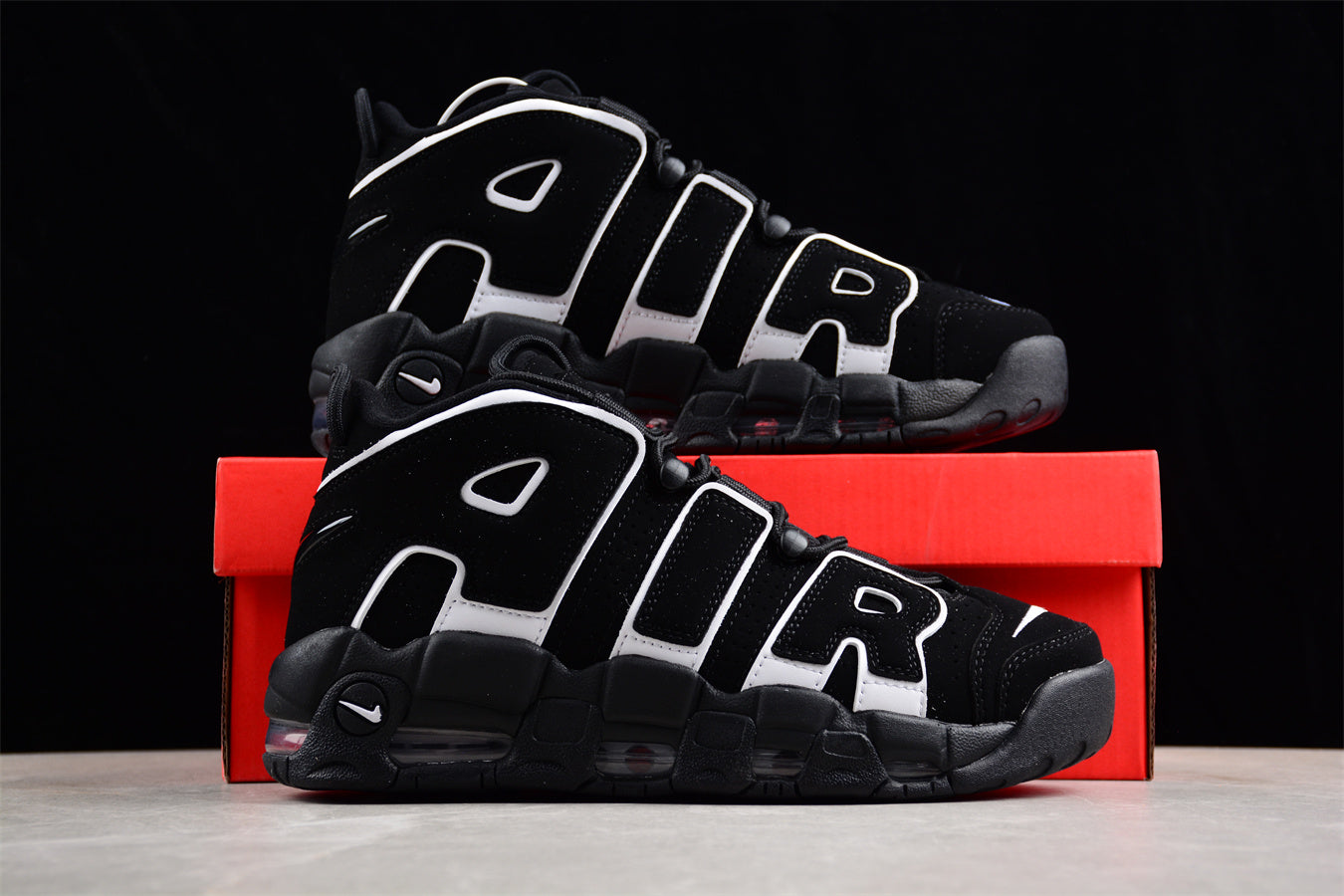 UpTempo black white gum