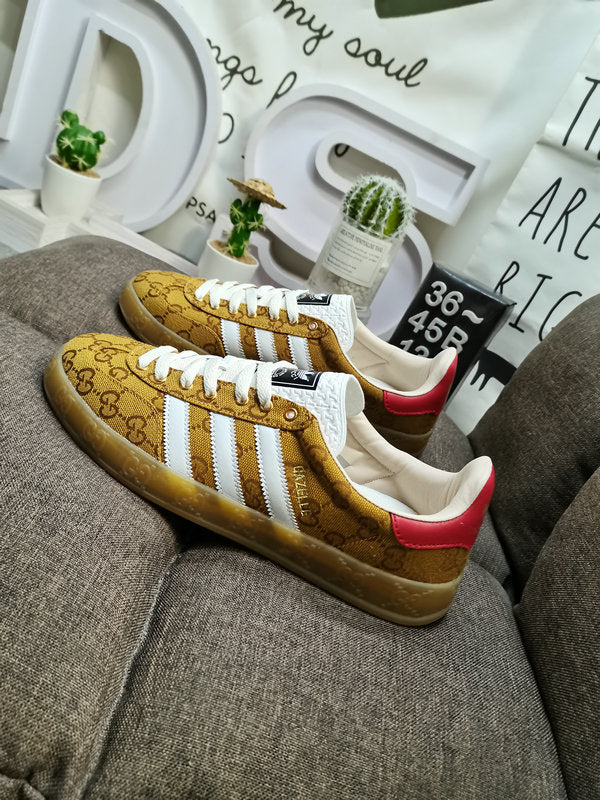 Gazelle x Gucci mustard monogram