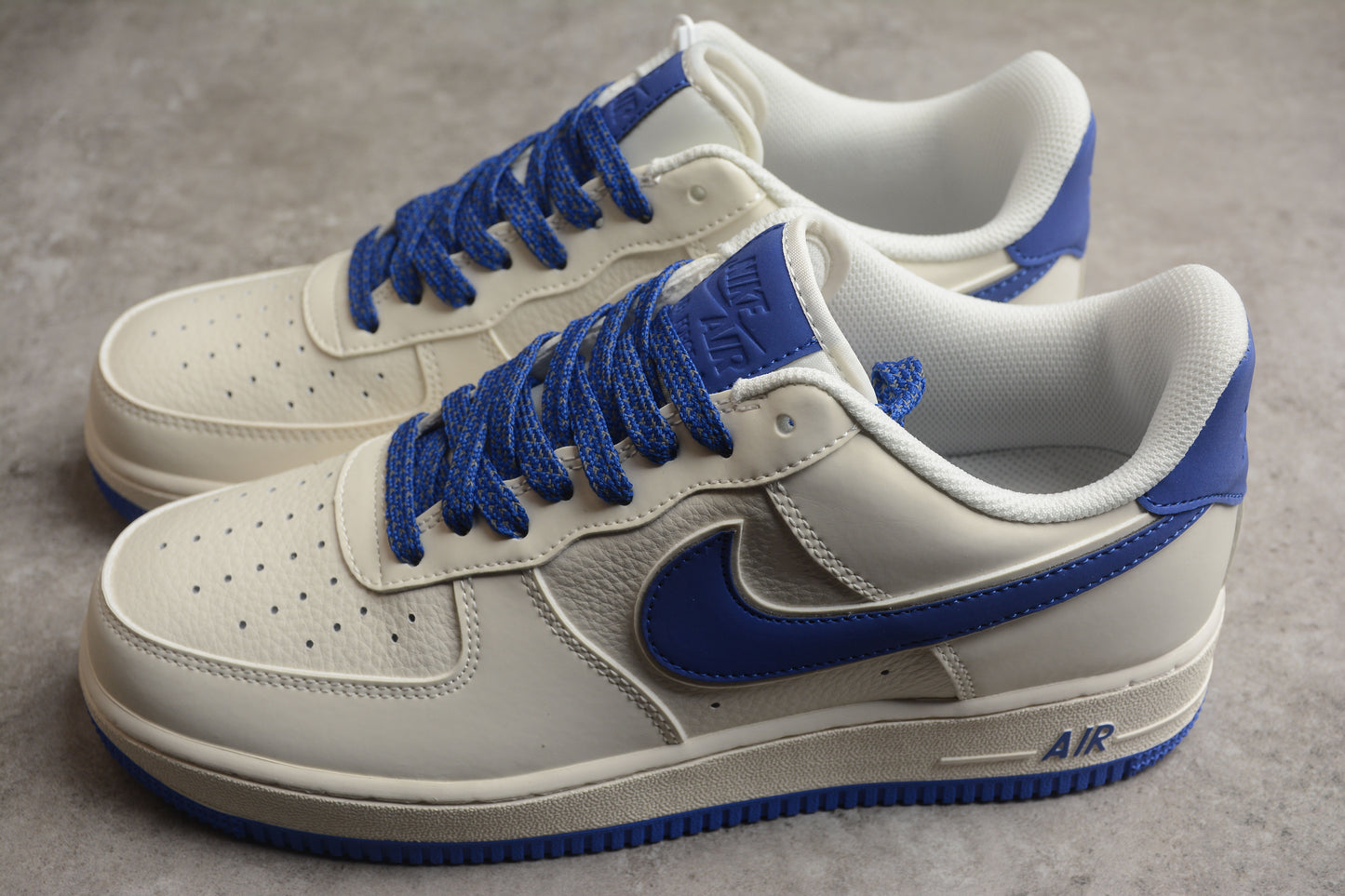 Air Force 1 white blue swoosh