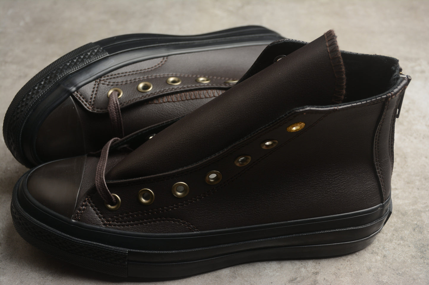 Converse dark brown leather