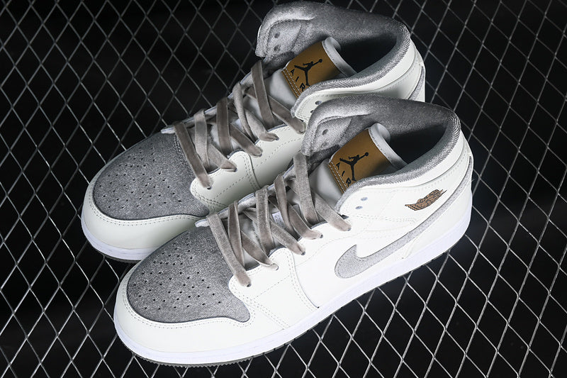 Jordan 1 Mid flat pewter