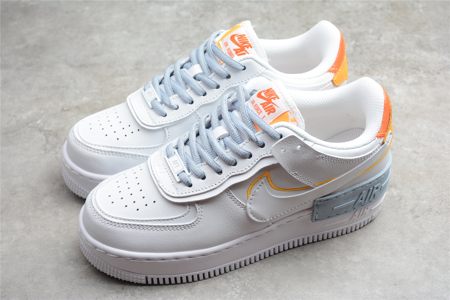 Air Force 1 shadow white orange