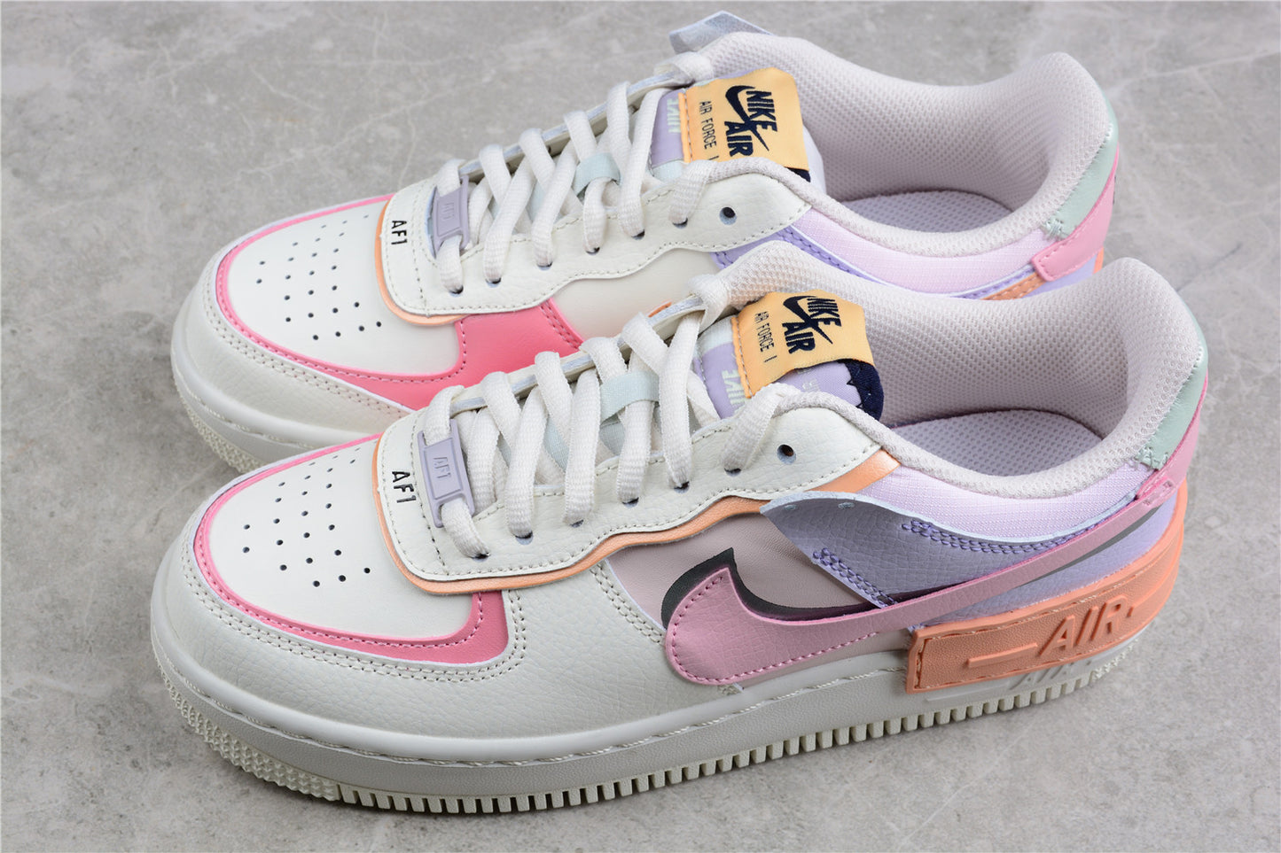 Air Force 1 shadow white pink purple