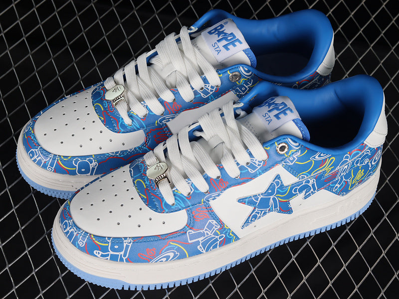 BAPE STA white bluepainted