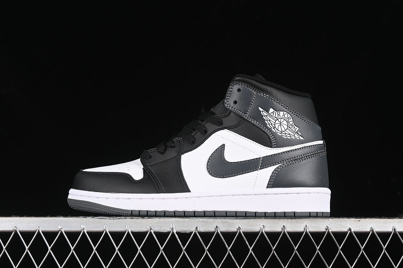 Jordan 1 Mid black iron white