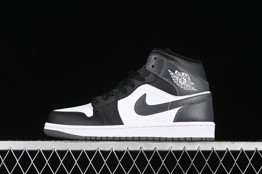 Jordan 1 Mid black iron white