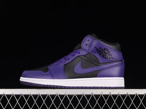 Jordan 1 Mid black purple