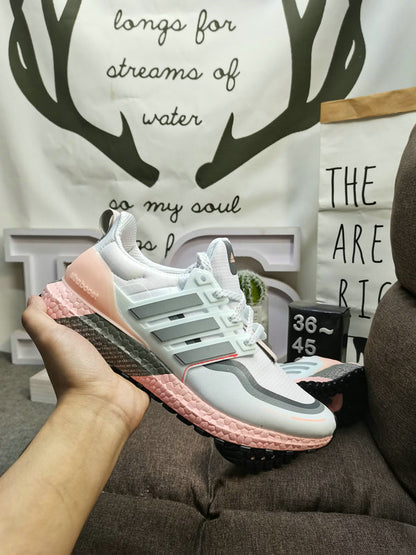 UltraBoost white grey pink
