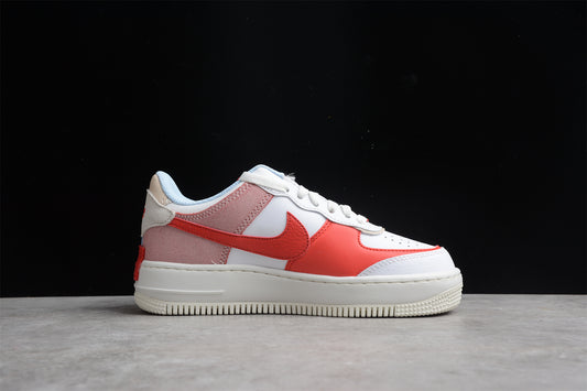 Air Force 1 shadow white red tones