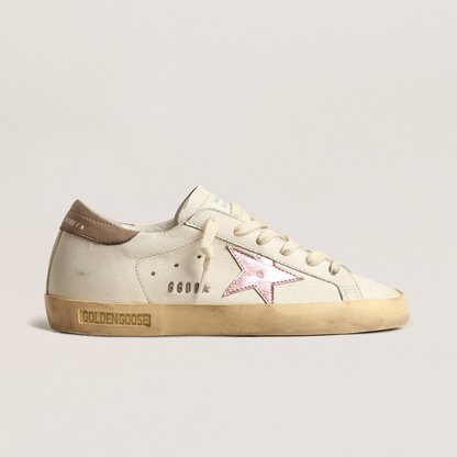 Golden Goose metallic pink star