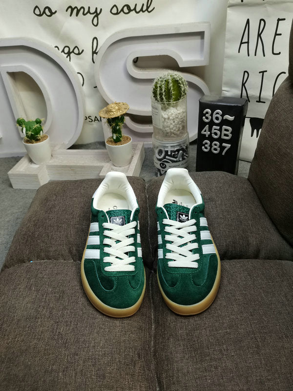 Gazelle x Gucci green suede