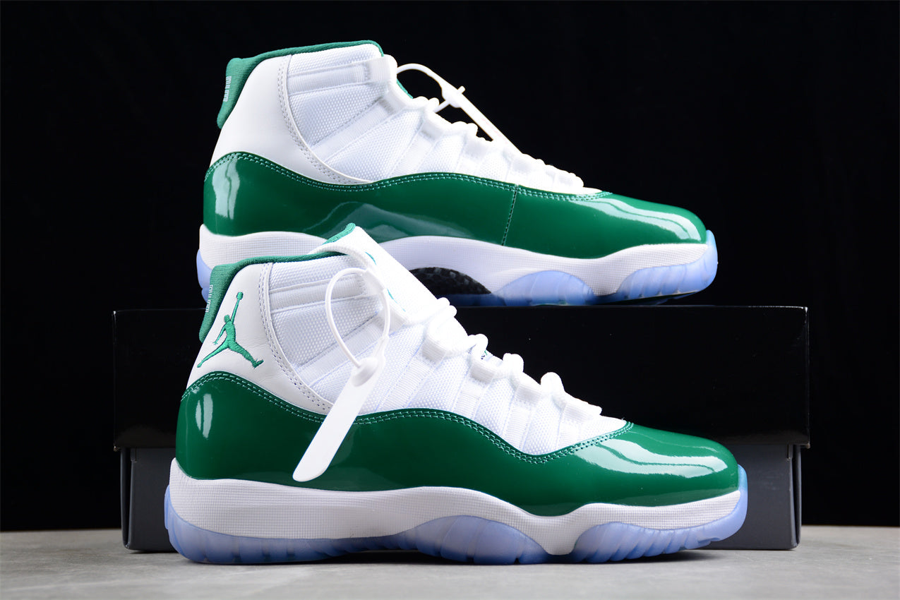 Jordan 11 white and green