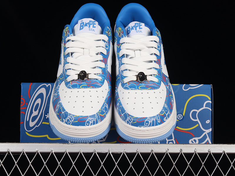 BAPE STA white bluepainted