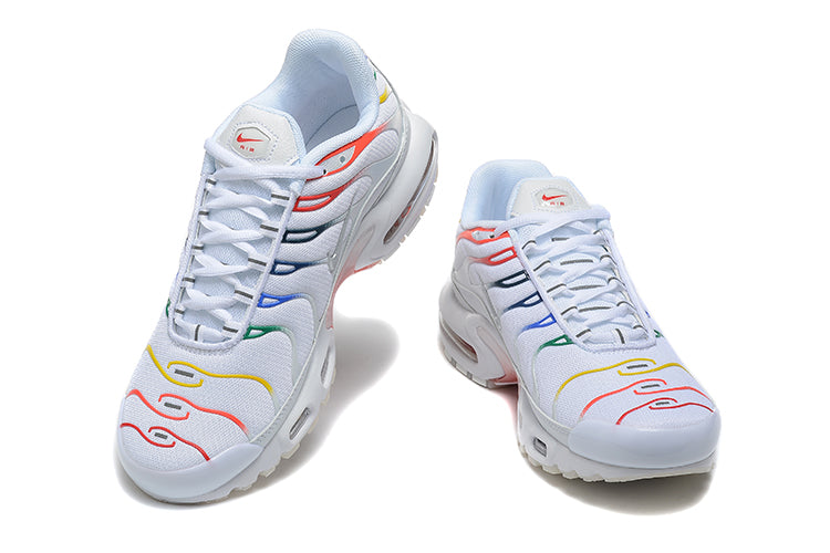 white and rainbow tns