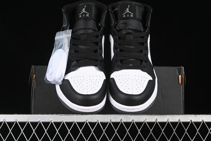 Jordan 1 Mid black iron white