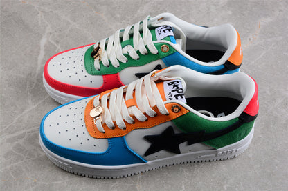 BAPE STA white multicolor