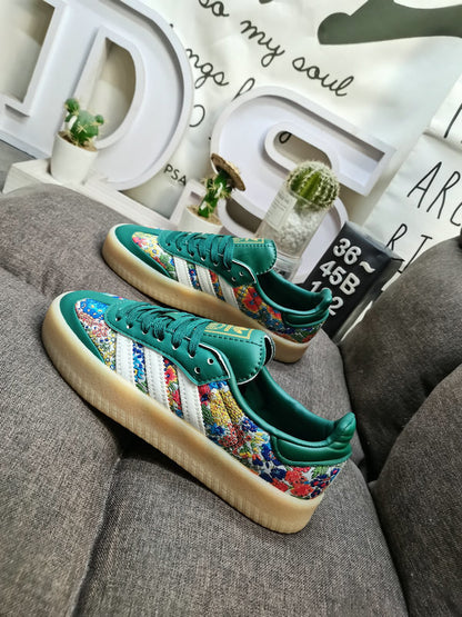 Sambae green floral