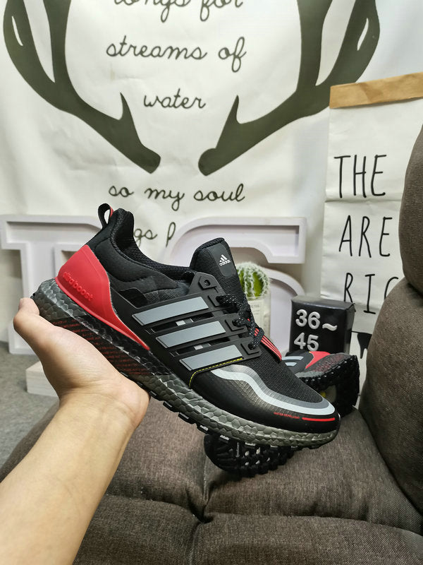 UltraBoost black red