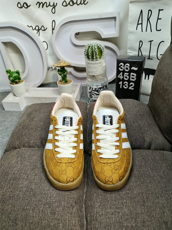 Gazelle x Gucci mustard monogram