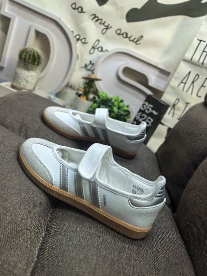 Samba jane ballerina white silver