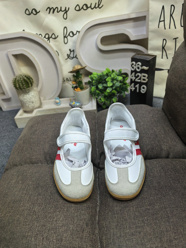 Samba jane ballerina white red