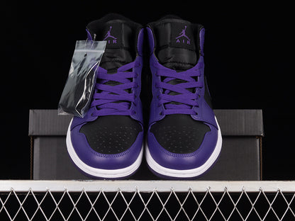 Jordan 1 Mid black purple