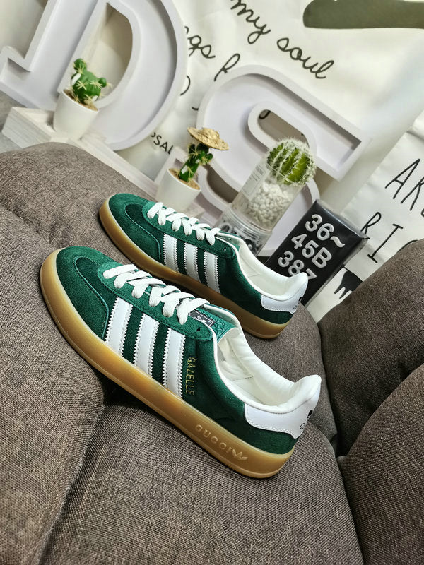 Gazelle x Gucci green suede