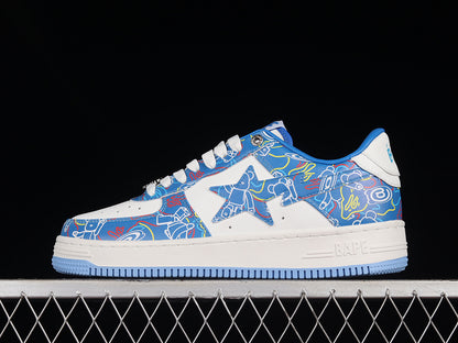 BAPE STA white bluepainted