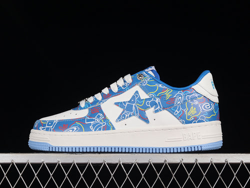 BAPE STA white bluepainted