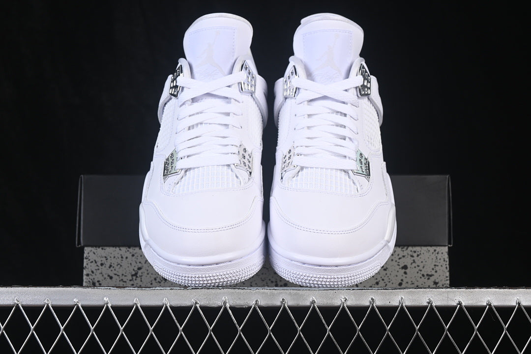 Jordan 4 white metallic silver