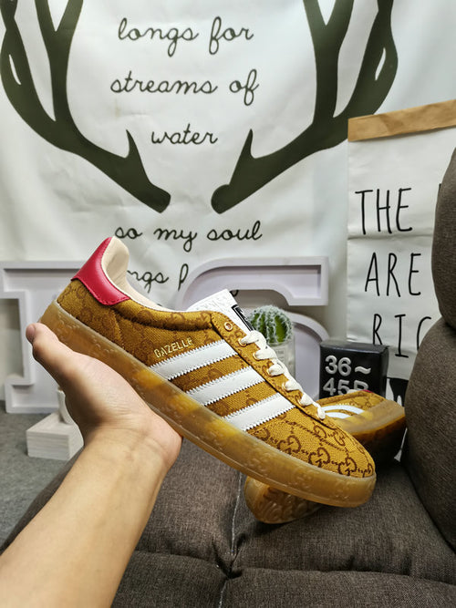 Gazelle x Gucci mustard monogram