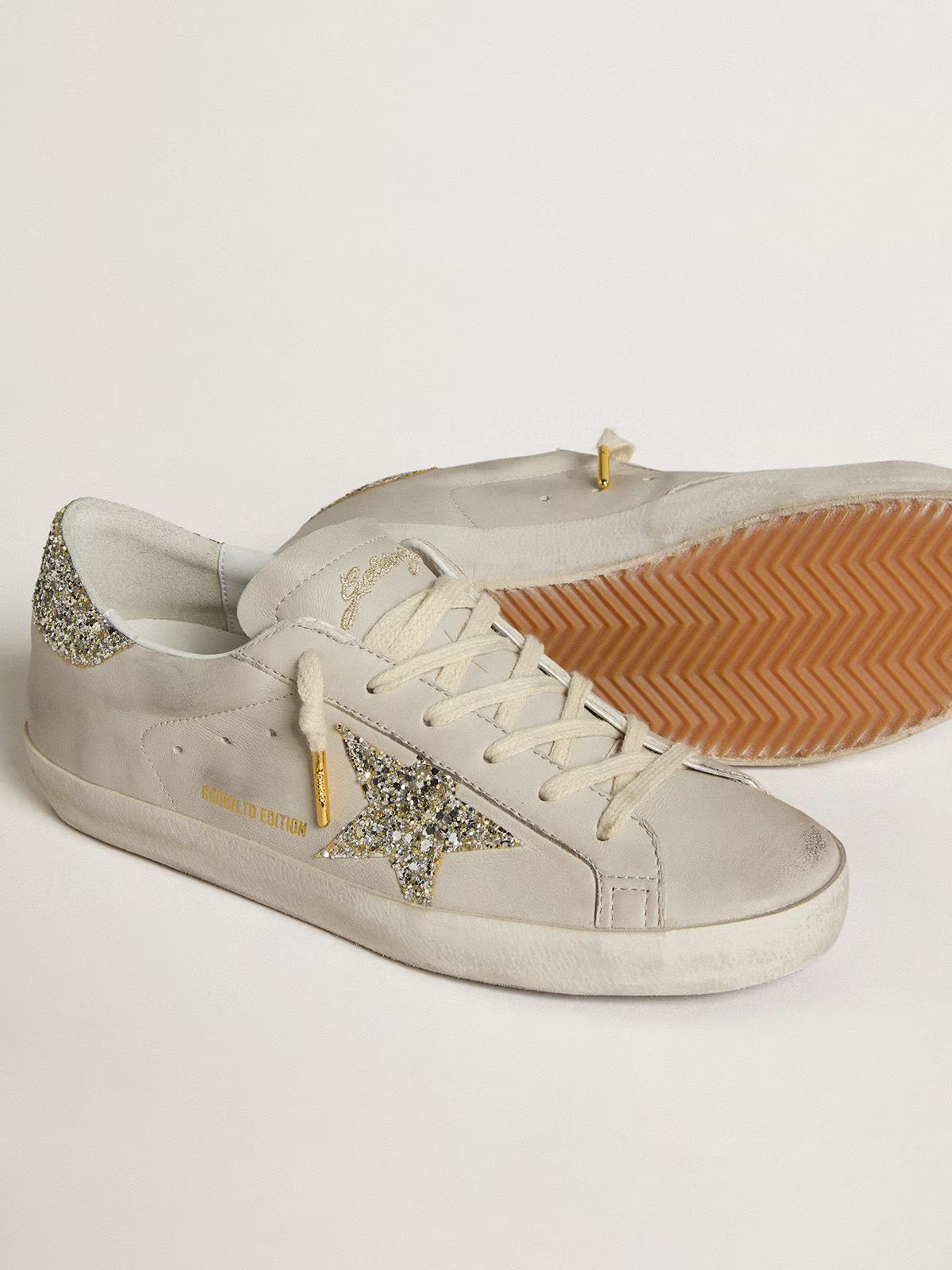 Golden Goose platinum glitter