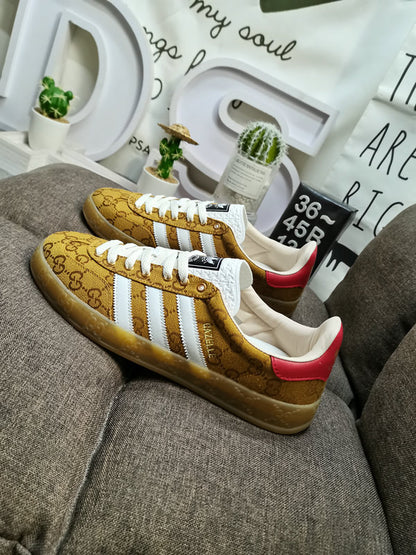 Gazelle x Gucci mustard monogram