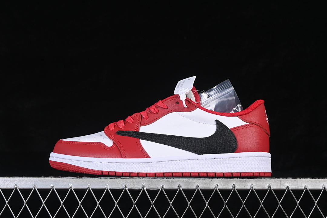 Jordan 1 Low x Travis Scott red white black