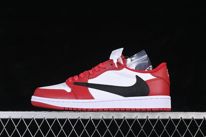 Jordan 1 Low x Travis Scott red white black