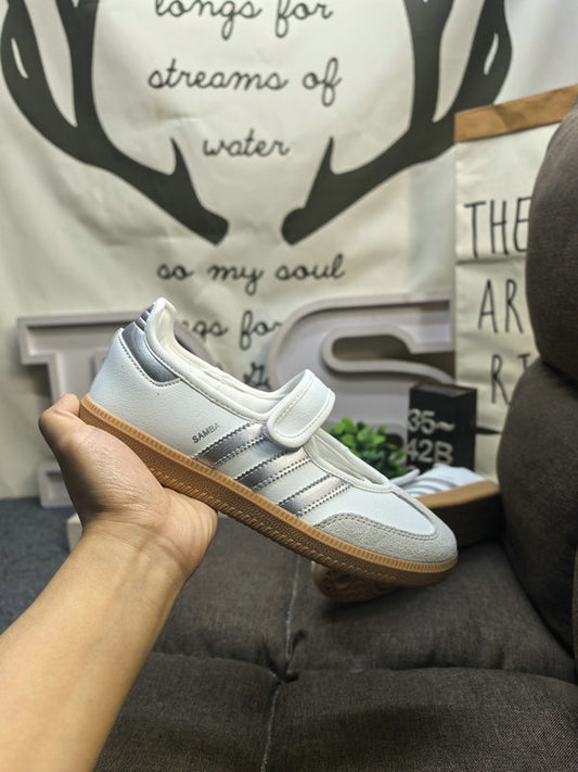 Samba jane ballerina white silver