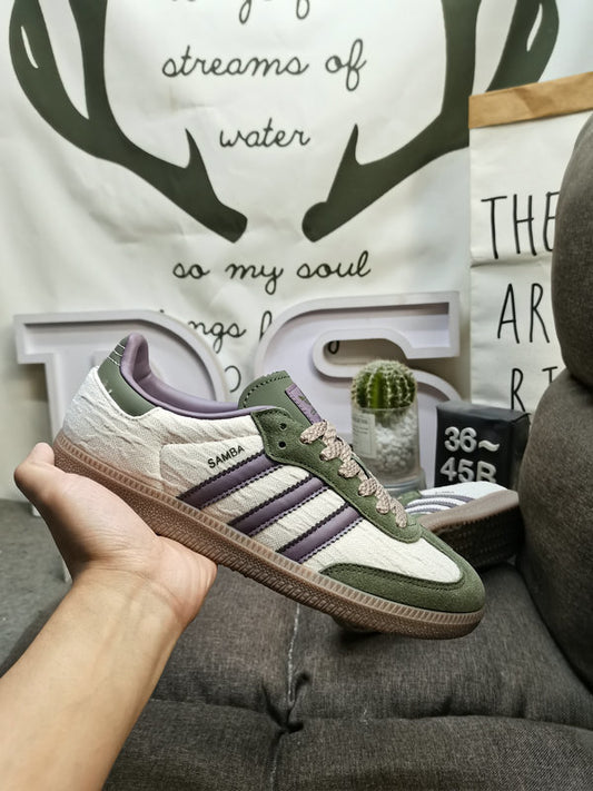 Samba rough white green purple