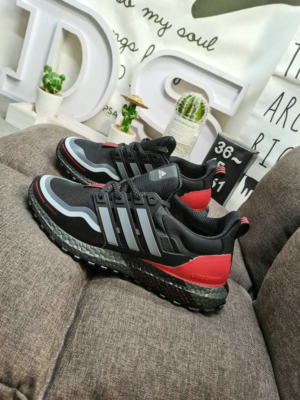 UltraBoost black red