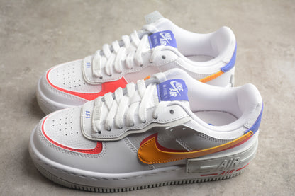Air Force 1 shadow red yellow purple