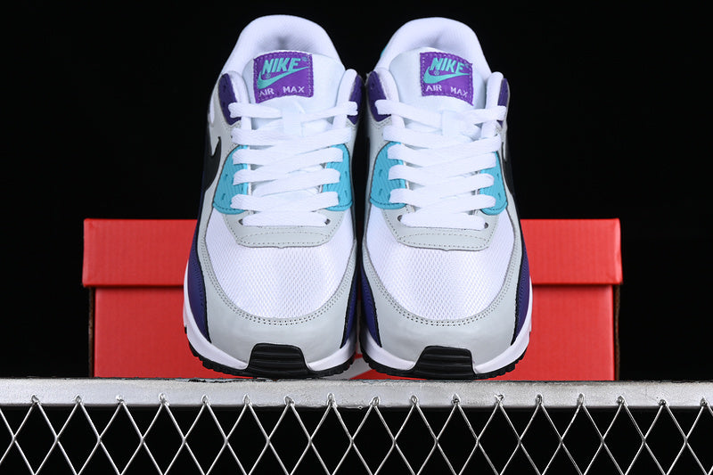 Air Max 90 white black grey blue purple