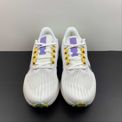 Zoom Pegasus 9 white purple yellow