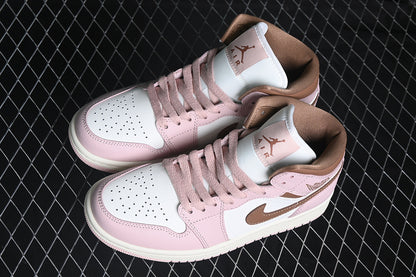 Jordan 1 Mid pink oxford