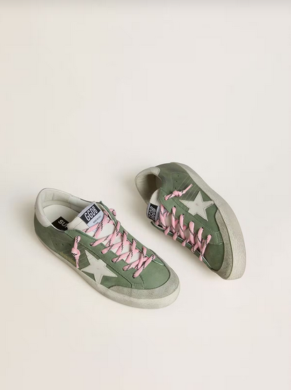 Golden Goose green nubuck
