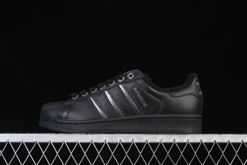 Superstar black leather