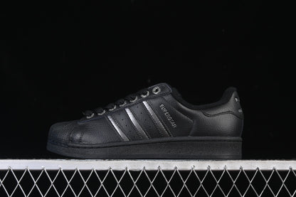Superstar black leather