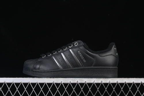 Superstar black leather