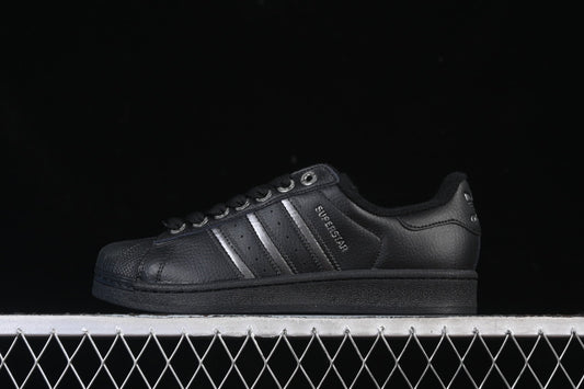 Superstar black leather