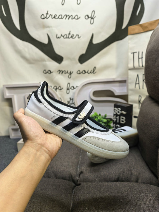 Samba jane ballerina white bold black
