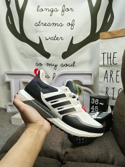 UltraBoost white black redlines